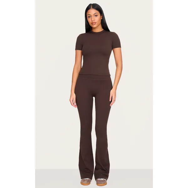 Tall Espresso Sculpt High Waisted Flared Yoga Pants