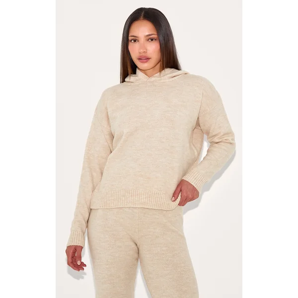 Tall Stone Oversized Knitted Hoodie