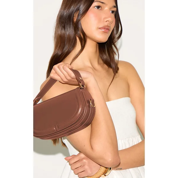 Tan Mini Round Cross Body Bag