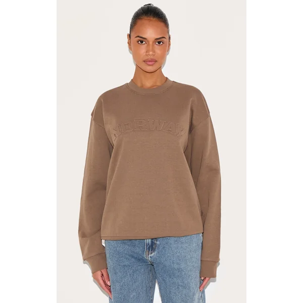 Taupe Premium Norway Embossed Sweatshirt