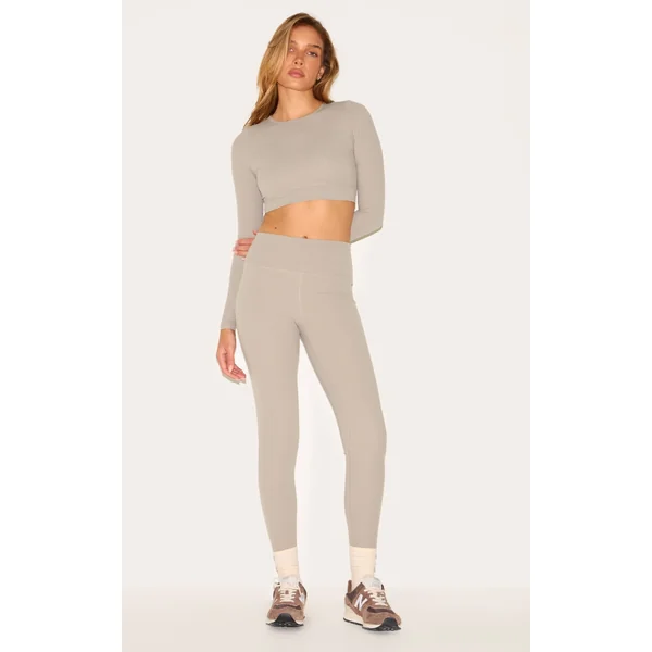 Taupe Sculpt High Waist Gym Legging
