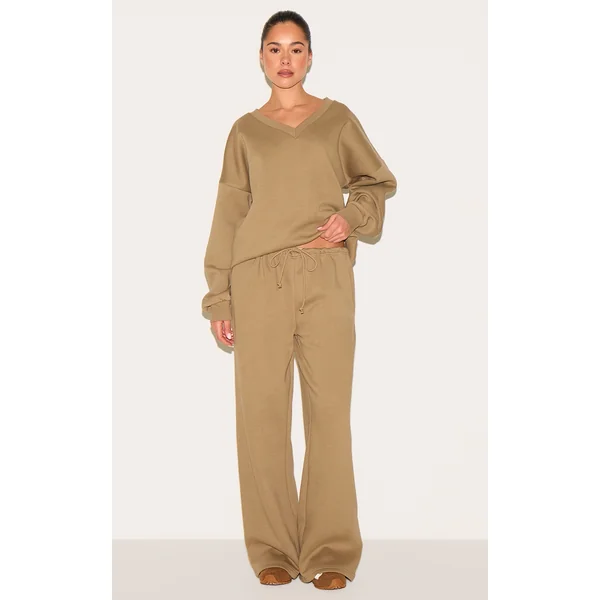 Taupe Straight Leg Sweat Sweatpants