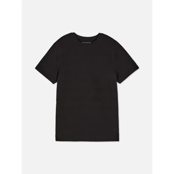 Textured Crew Neck T-Shirt - Black