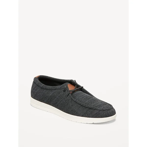 Textured Knit Loafers - Charcoal