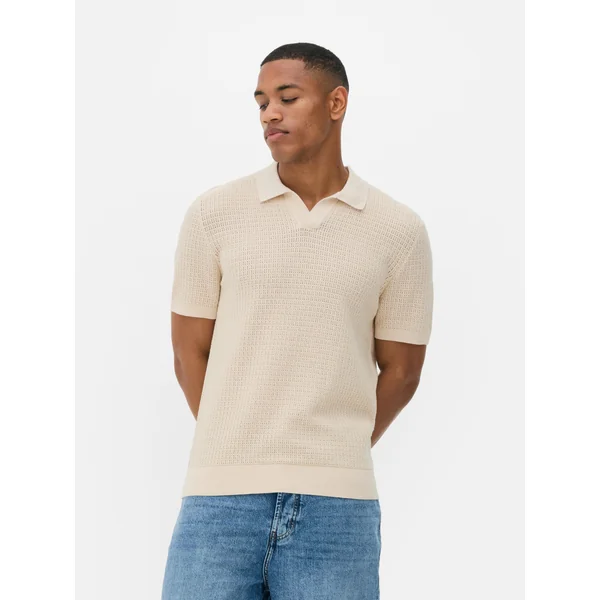 Textured Polo Shirt - Ivory