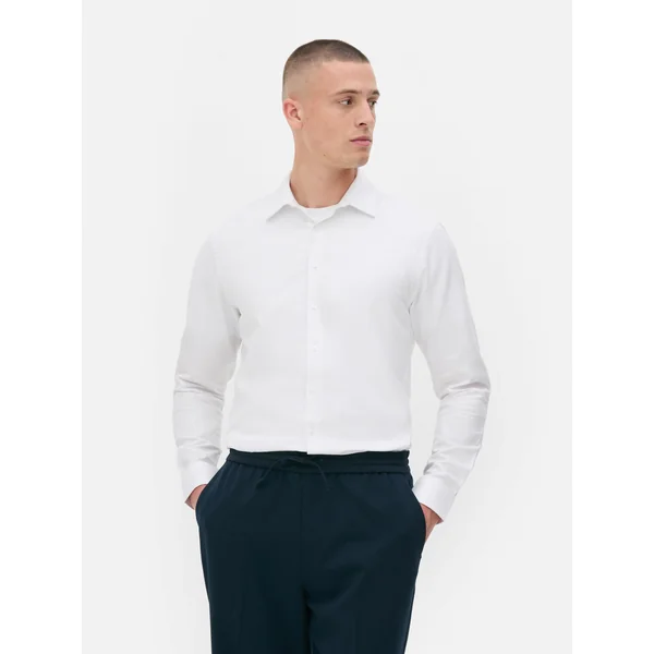 Textured Regular Fit Shirt - White
