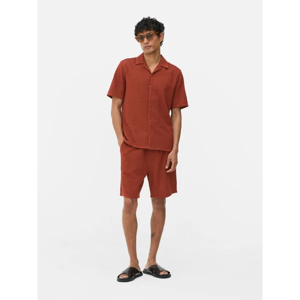 Textured Shirt - Terracotta