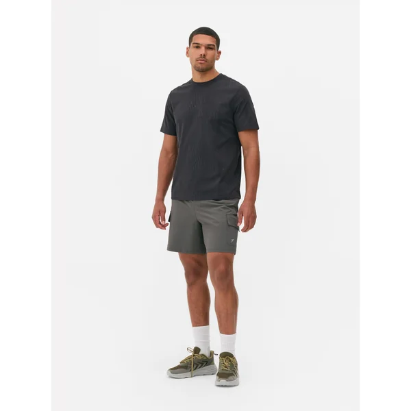 Textured Short Sleeve T-Shirt - Charcoal