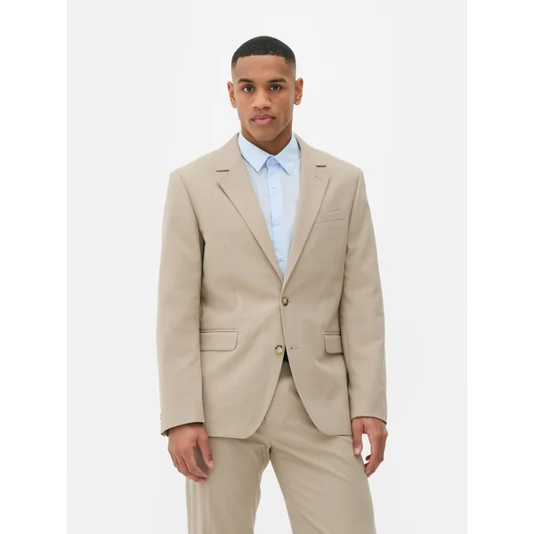 Textured Suit Jacket - Ivory