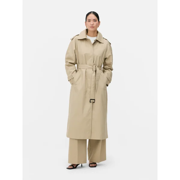 The Edit Belted Trench - Beige