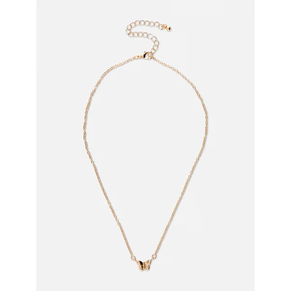 The Edit Butterfly Pendant Necklace - Yellow