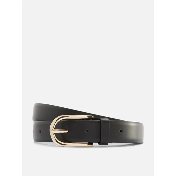 The Edit Leather Belt - Black