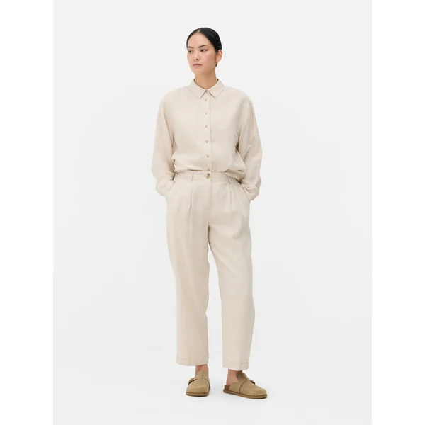 The Edit Linen Pants - Ivory