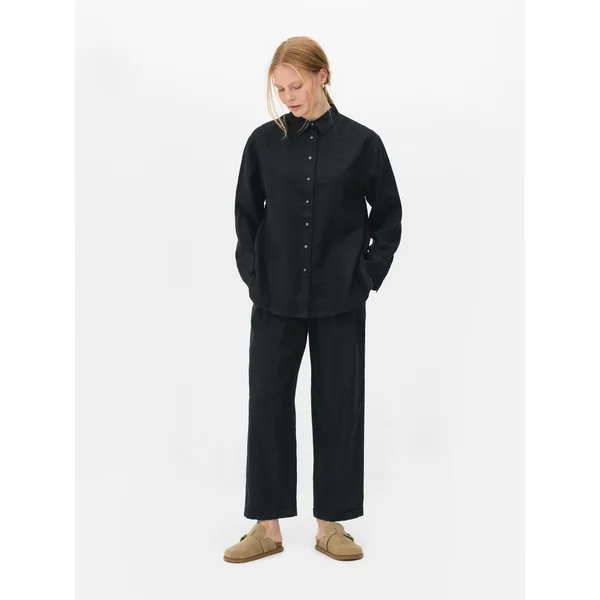 The Edit Linen Shirt - Black