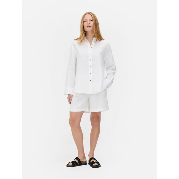 The Edit Linen Shirt - White
