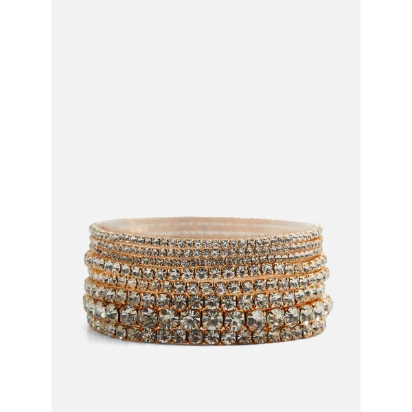 The Edit Rhinestone Embellished Bracelet - Yellow