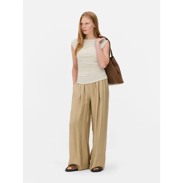 The Edit Sleeveless Draped Top - White