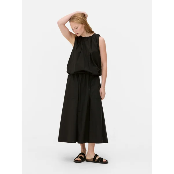 The Edit Sleeveless Relaxed Fit Blouse - Black