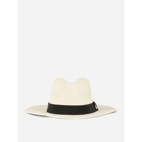 The Edit Straw Panama Hat - Beige