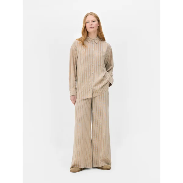 The Edit Striped Shirt - Oatmeal