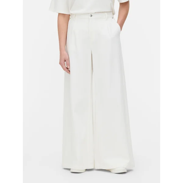 The Edit Wide Leg Jeans - White