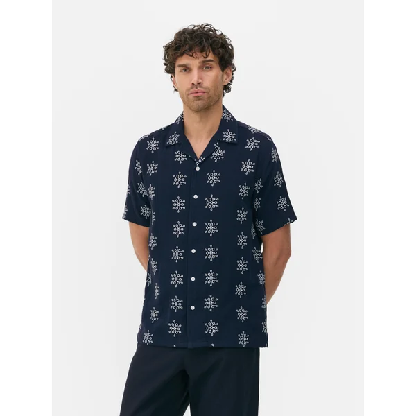 The Stronghold Embroidered Shirt - Navy