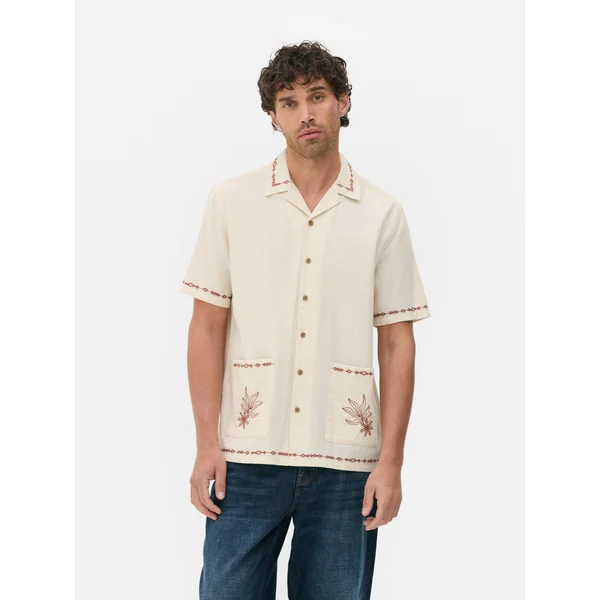 The Stronghold Textured Cuban Shirt - Ivory