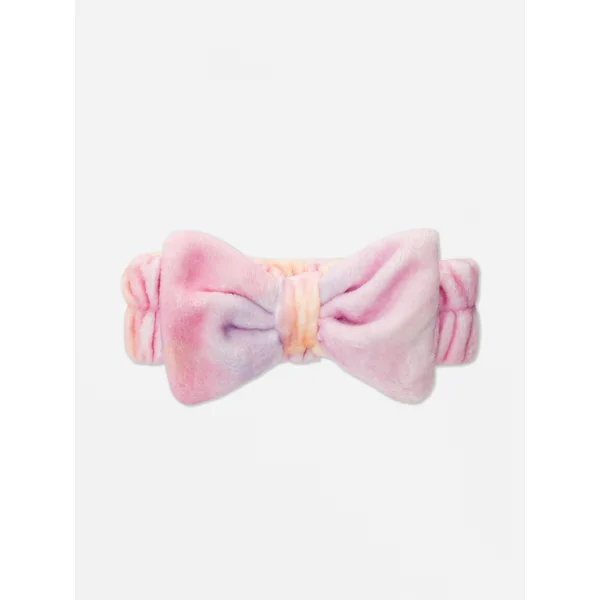 Tie Dye Bow Headband - Pink