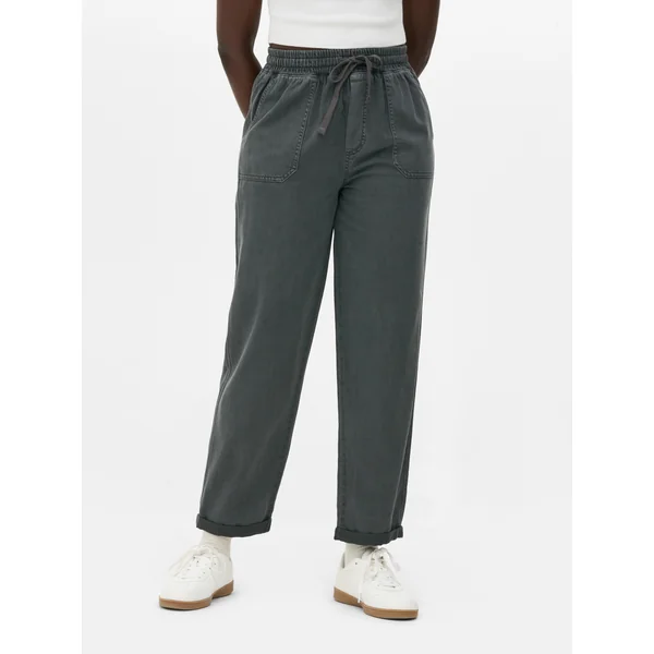 Tie Waist Joggers - Gray