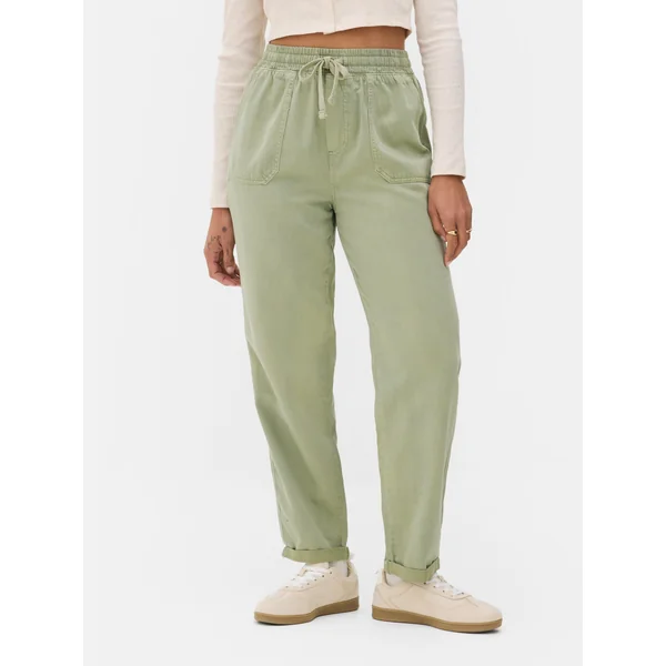 Tie Waist Joggers - Green