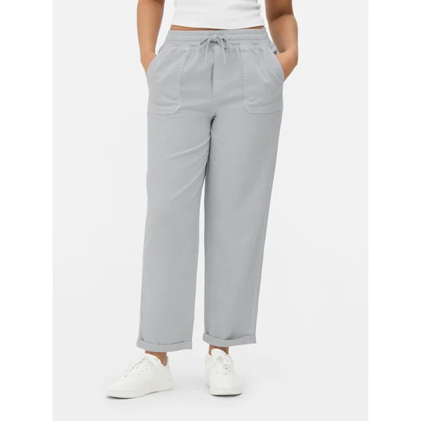 Tie Waist Joggers - Light Blue