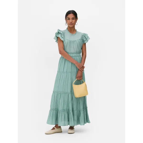 Tiered Maxi Skirt - Teal