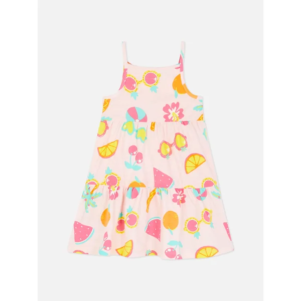 Tiered Summer Dress - Light Pink