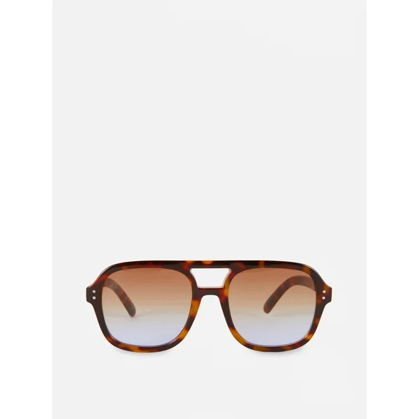 Tinted Aviator Sunglasses - Brown