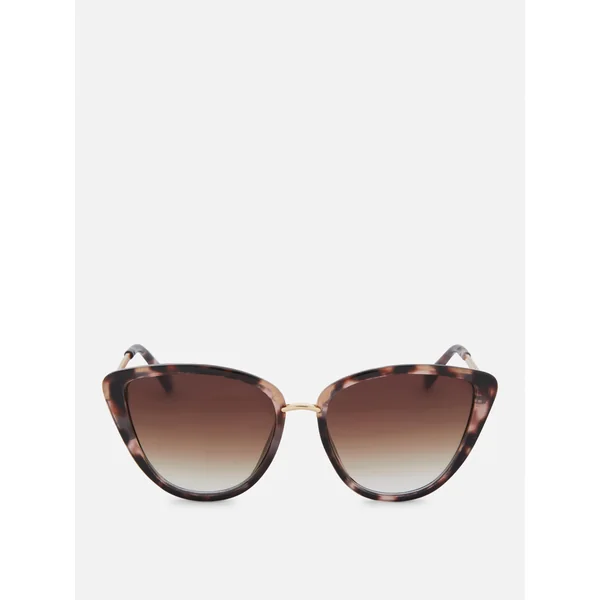 Tinted Cat Eye Sunglasses - Brown