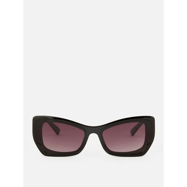 Tortoise Shell Cat Eye Sunglasses - Black