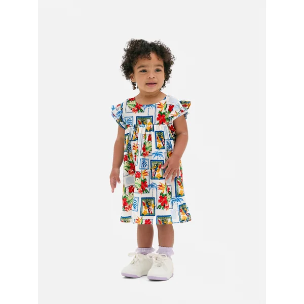 Tropical Postcard Smock Dress - Multi
