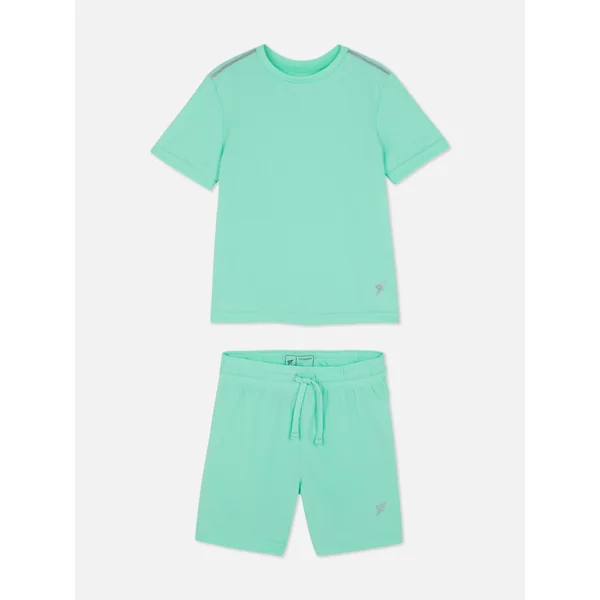 T-Shirt and Shorts Sport Set - Mint