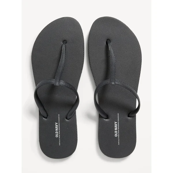 T-Strap Sandals Sandals (Partially Plant-Based) - Black Jack