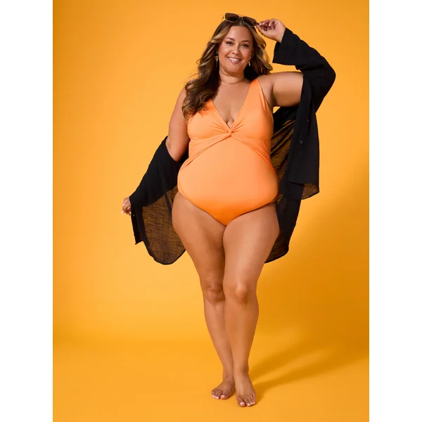 Twist Control Swimsuit - Orange