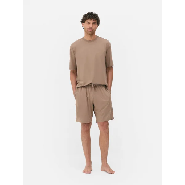 Ultra Soft Short Sleeve Pajama Top - Tan