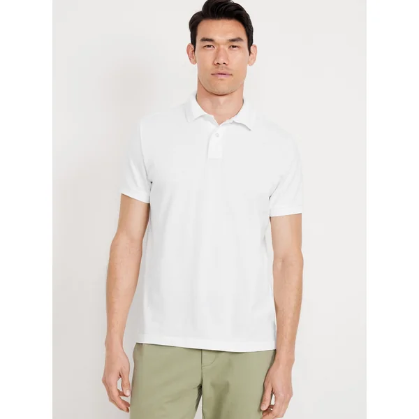 Uniform Pique Polo - Calla Lily White
