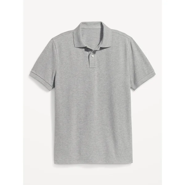Uniform Pique Polo - Light Heather Gray