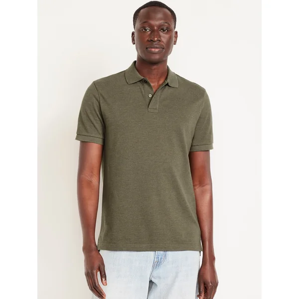 Uniform Pique Polo - Olive Heather