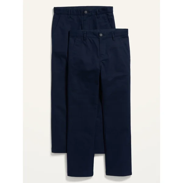 Uniform Straight Leg Pants for Boys 2-Pack - In the Navy