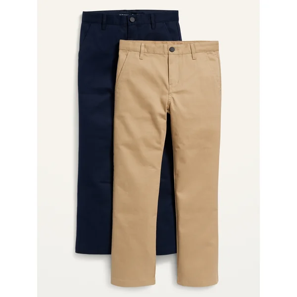 Uniform Straight Leg Pants for Boys 2-Pack - Shore Enough/In the Navy