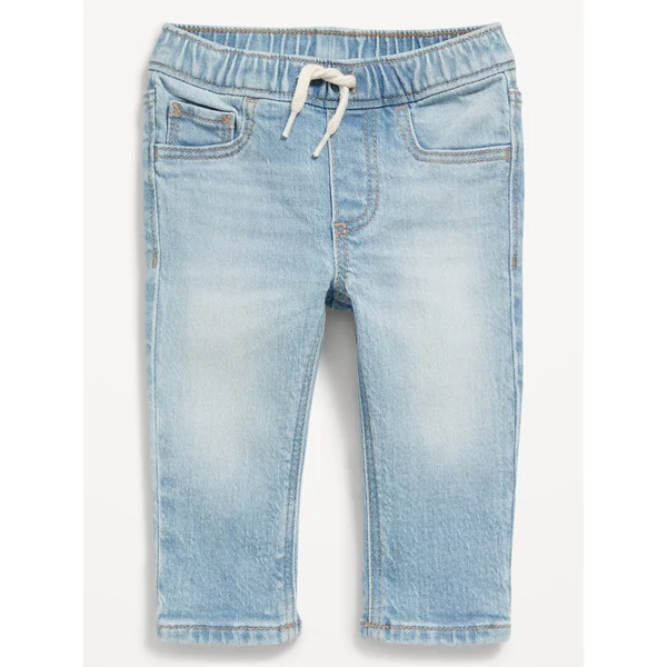 Unisex 360° Stretch Pull-On Skinny Jeans for Baby - Light Wash