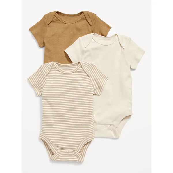 Unisex Bodysuit 3-Pack for Baby - Neutral