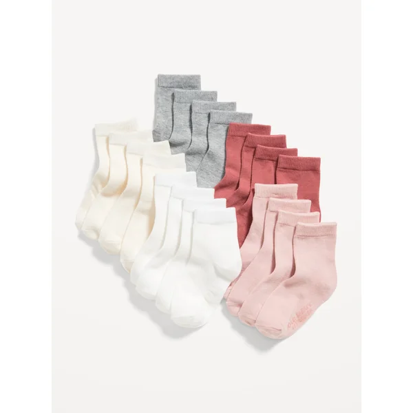 Unisex Crew Socks 10-Pack for Toddler & Baby - Essentials