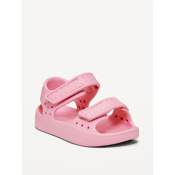 Unisex Double-Strap Sandals for Toddler (Partially Plant-Based) - Light Peony